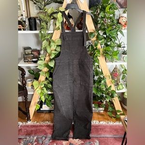 Aerie size M dark grey corduroy overalls